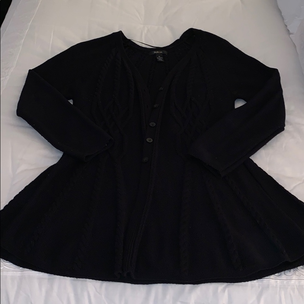 Style & Co black flared cardigan